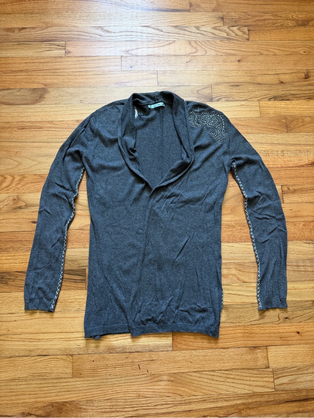 Maurices Women’s Charcoal Gray Shawl Collar Cardigan Sweater